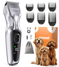 oneisall Dog Clippers for Grooming Thick Hair, Low Noise Cordless Dog Shavers, 2-Speed Pet Hair Trimmer Grooming Kit for Home Groomer