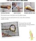 Pet Bird Swing, Parrot Cage Toys, Natural Wooden Swing Toys for Parakeet Cockatoo Cockatiel Conure Lovebirds Canaries Li