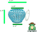 CTWPets Betta Bulb Hide, Betta Bed & Aquarium Cave, Cotton Candy Blue