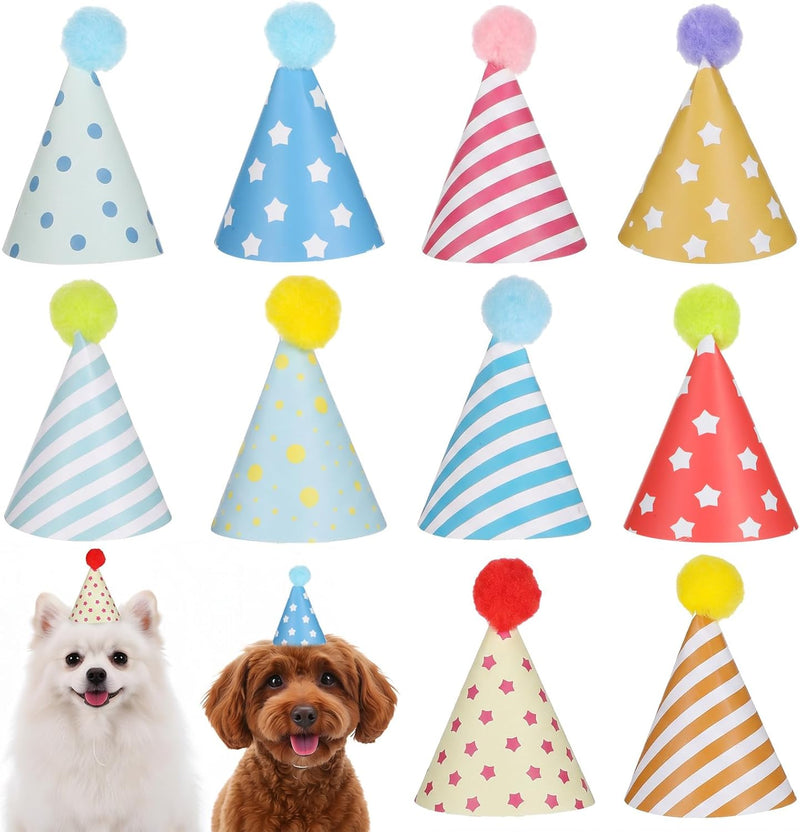 Tucnoeu 10pcs Colorful Mini Party Hats, Cute Party Hats for Stuffed Animals