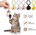 10Pcs Bell for Dog Collar Cat Bell Small Dog Bells with Key Rings Stainless Steel for Puppy Collars Pet Accessories (Sil