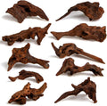 emours Natural Driftwood Small Aquarium Driftwood, 4-6", Natural Twisted Branches, Low-Tannin, Great for Shrimp/Betta & 