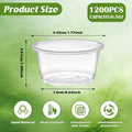 1200PCS 0.5oz Gecko Food Cups | Durable Plastic Leak-Proof Reptile Feeder Cups - for Geckos, Lizards & Small Pets | Mult