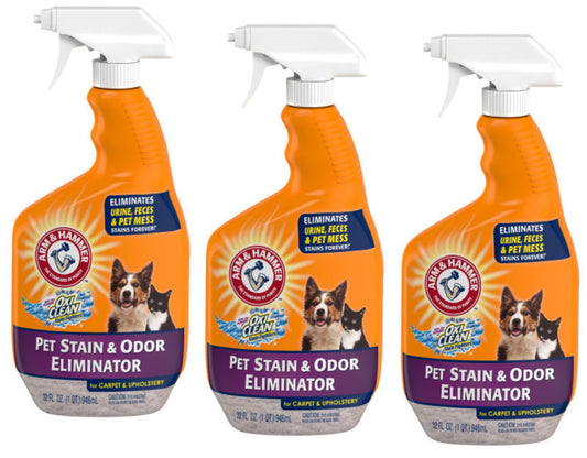 Arm & Hammer Pet Stain and Odor Eliminator Spray, 32 fl oz (Pack of 3)
