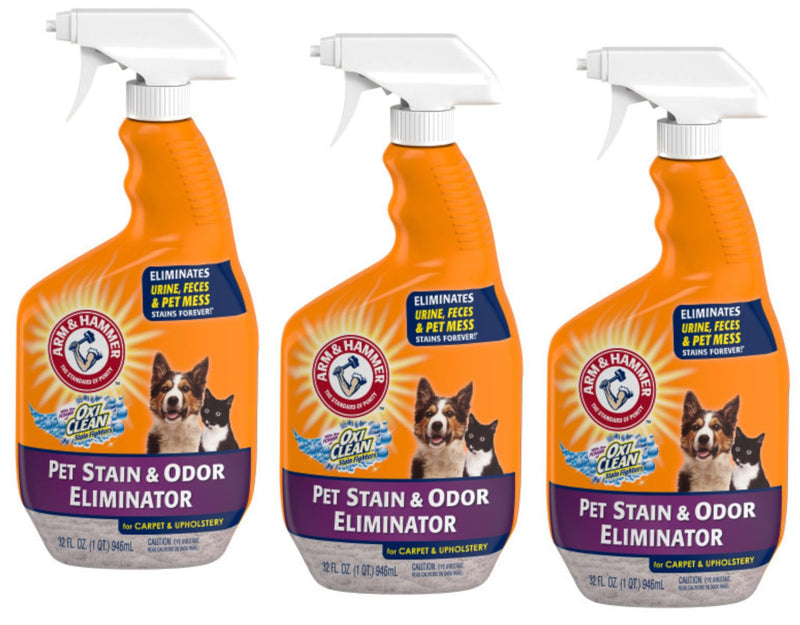 Arm & Hammer Pet Stain and Odor Eliminator Spray, 32 fl oz (Pack of 3)
