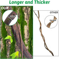VCEPJH Extra Large Reptile Vines Thick Terrarium Plants 78 Inches Long Flexible Climbing Branch with Leaves Snake Tank A