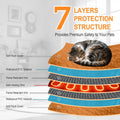 Cat Heating Pad, 6 Adjustable Temperature & 5 Timer Options, 15.7'' x 27.5'' Pet Heating Pad for Cats Dogs, Waterproof I