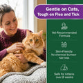Flea and Tick Prevention for Cats & Kittens - Cat Flea and Tick Treatment – Topical Waterproof and Fast-Acting & Long - 