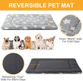 VitalCozy 4 Pcs Dog Crate Pads, Ultra Soft Warm Washable Anti-Slip Kennel Bed Mat for Pets, Reversible, Replaceable, Cage Liner for Small Medium Large Dogs and Cats (18 x 24 x 1.6 Inch,Star,Gray)