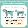Petskd Pet Carrier 17x11x9.5 Alaska Airline Approved,Pet Travel Carrier Bag for Small Cats and Dogs, Soft Dog Carrier for 1-10 LBS Pets,Dog Cat Carrier with Safety Lock Zipper(Black)