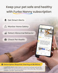 Furbo 360° Dog Camera [Subscription Required] Unlock w/Paid Plan: Home Security & Dog Safety Alerts, Rotating Pet Treat Toss, 2-Way Speaker (Low Risk, 3mo Min. Cancel Anytime)