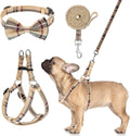 BINGPET No Pull Dog Harness Leash Collar Set,Adjustable Step-in Vest,Small