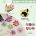 UBQUBQ Dog Collar Flowers Accessories, 6 Pack Flower Charms for Dog & Cat Collars, Elastic Slide-On Decorative Flowers for Pet Collars