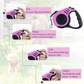 Retractable Dog Leash, 10 FT Dog Leash for Small Medium Dogs up to 22lbs, Pet Tape with Anti Slip Handle and Lock Nylon,