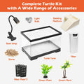 AZV All-in-One Baby Turtle Tank Starter Kit, 4.6 Gal, 15.8 x 7.8 x 8.7 Inch