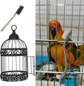 7 Pcs Bird Cage Cleaning Brush Kit Stainless Steel Poop Remover Bird Cage Long Handle Shovel Cleaner, Bird Cage Tool Acc