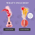 Haute Diggity Kitty Era Collection Set, Plush Cat Toys Catnip Filled with Interactive Crackle Sound, Safe & Durable Toys for Cat & Kitten, 2 Pcs