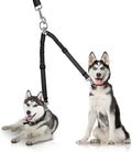 YAODHAOD Double Dog Leash,Two Dog Leash Splitter, No Tangle 360° Swivel Rotation Reflective Lead, Adjustable Length Bung