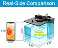 AQUANEAT Fish Tank, 1 Gallon Betta Fish Tank, Small Aquarium Kit with LED Light and Water Filter Pump