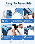 Dog Grooming Hammock Stand, Foldable Dog Bath Holder Sling Shower Chair