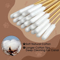eyxformula Dog Ear Cleaning Swabs - Professional 6-inch Bamboo Sticks Long Cotton Swabs with Extra-Long Cotton Tips - Ideal Solution for Dog Ear Cleaning, Itch Relief, Ear Infection Prevention