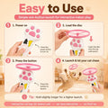 PDVMWPJ Cat Fetch Toy Launcher with 10 Soft & Flexible Discs, Cat Toys for Indoor Cats, LED Glowing Launcher, Electric Interactive Kitten Toy for Hunting & Exercise, USB Rechargeable