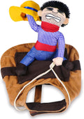 GOYOSWA Dog Cowboy Costume, Dog Halloween Costumes Cowboy Rider Dog Costume Funny Dog Costume for Small Medium Large X-L
