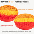 PEGGY11 2-in-1 Mars-Themed Silicone Dog Slow Feeder Bowl & Lick Mat
