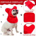 Clysee Winter Dog Hats Quiet Ears for Dogs Ear Muffs Pet Neck Warmer Scarf Hoodie Noise Protection Cover Beanie Head Wrap Costume for Pet Dog Cats(Red,M)