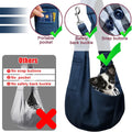 artisome Pet Dog Sling Carrier for 3-10 lbs pet,Dog Purse Pouch,Dog Satchel,Reversible unadjustable Strap Travel Hand-Free Safe Bag Small Puppy Backpack (Dark Blue)
