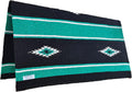 Majestic Ally 36"x 34" Navajo Design Acrylic Saddle Blanket -2.4 lbs (Turquoise Green and Black)