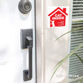 iSYFIX Cat Inside Alert Signs Stickers, 5x5 Inch, 4 Pack