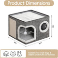 Cat Beds for Indoor Cats, Large Kitten Bed with Scratch Pad