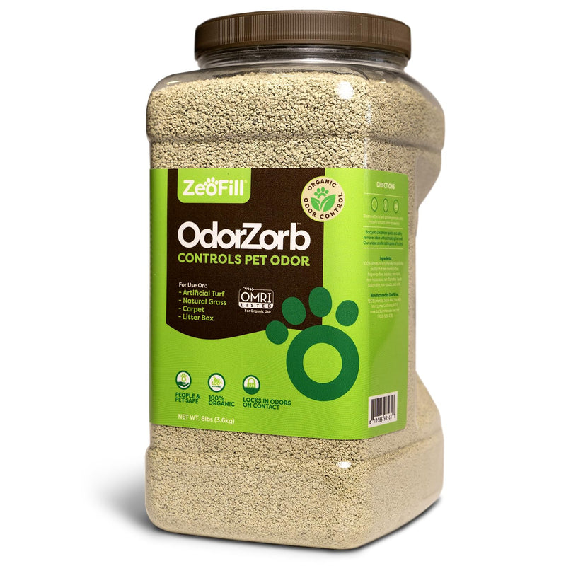 Zeofill Backyard Deodorizer – Eliminates Pet Urine Odors on Potty Patches, Artificial Turf, Grass, Lawns, Patios, Concrete & Playgrounds | Dog, Cat Litter Box Odor Eliminator & Freshener | 8 lbs.