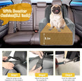 Dog Car Seat for Small/Medium Dogs, Memory Foam Dog Booster Seat, Travel Safety Per Car Seat with Washable Removable Cover, Storage Pockets for Dogs up to 35 lbs(Gray)