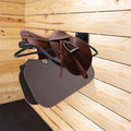 2 Pack Saddle Rack with Pad Bar,Heavy Duty Wall Mounted Saddle Stand Saddle Pad Rack for English Western Saddles Horses 