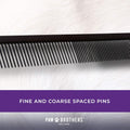 Ryan's Pet Supplies Paw Brothers Greyhound Style Comb for Dogs, Professional Grade Grooming Tool, Remove Knots and Tangl