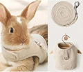 MANON ROSA Rabbit Harness and Leash Set - Escape-Proof Adjustable Vest Harness for Dwarf Bunnies, Soft Padded Conejos Co