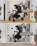 Retractable Baby Gate, Up to 55" Wide Reinforced Retractable Gate