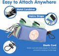 Dog Poop Bag Holder for Leash, Large-Capacity Canvas Pouch, Purple