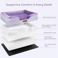 BELLA & PAL Orthopedic Dog Sofa Bed for Small/Medium Dog No Assembly Needed