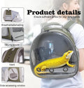 WEVONIGU Expandable Small Animal Backpack Carrier with Clear Bubble Window Large Space Travel Cage for Hedgehog Rat Parr