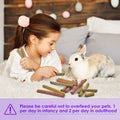 Bissap 36PCS Rabbit Chew Sticks, Mixed Natural Timothy Hay Oat Carrot Bunny Chew Toys and Treats for Rabbits Bunnies Chi