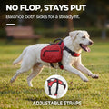 SKIPGEAR Dog Backpack for Day Hiking, Lightweight 2-in-1 Detachable Saddle Bag with Breathable Harness Vest, No-Flop Dog Daypack for Medium & Large Dogs to Carry Essentials (Large)