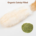 Migipaws 2-Pack Plush Cat Toys with Natural Feather & Catnip, Soft Fluffy Tail & Interactive Hanging Ring for Wand Attac