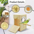 kathson Parakeet Nesting Box Transparent Bird House Bird Nest Box for Cage Parrot Nesting Boxes Wooden Breeding Box for 