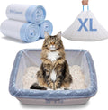 Cat Litter Box Liners, 30 Count, 36 x 19 In, 3 Mil, Drawstring