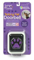 Hunger for Words Talking Pet Doorbell - Potty Training Door Bell, Dog Training Tools, Puppy Must Haves, Puppy Buttons, Potty Train Bell for Dogs, Button for Dogs, Housetraining Dog Doorbell