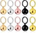 10Pcs Bell for Dog Collar Cat Bell Small Dog Bells with Key Rings Stainless Steel for Puppy Collars Pet Accessories (Sil