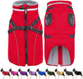 Fragralley Dog Coat with Harness Built in, Waterproof Warm Jacket Vest